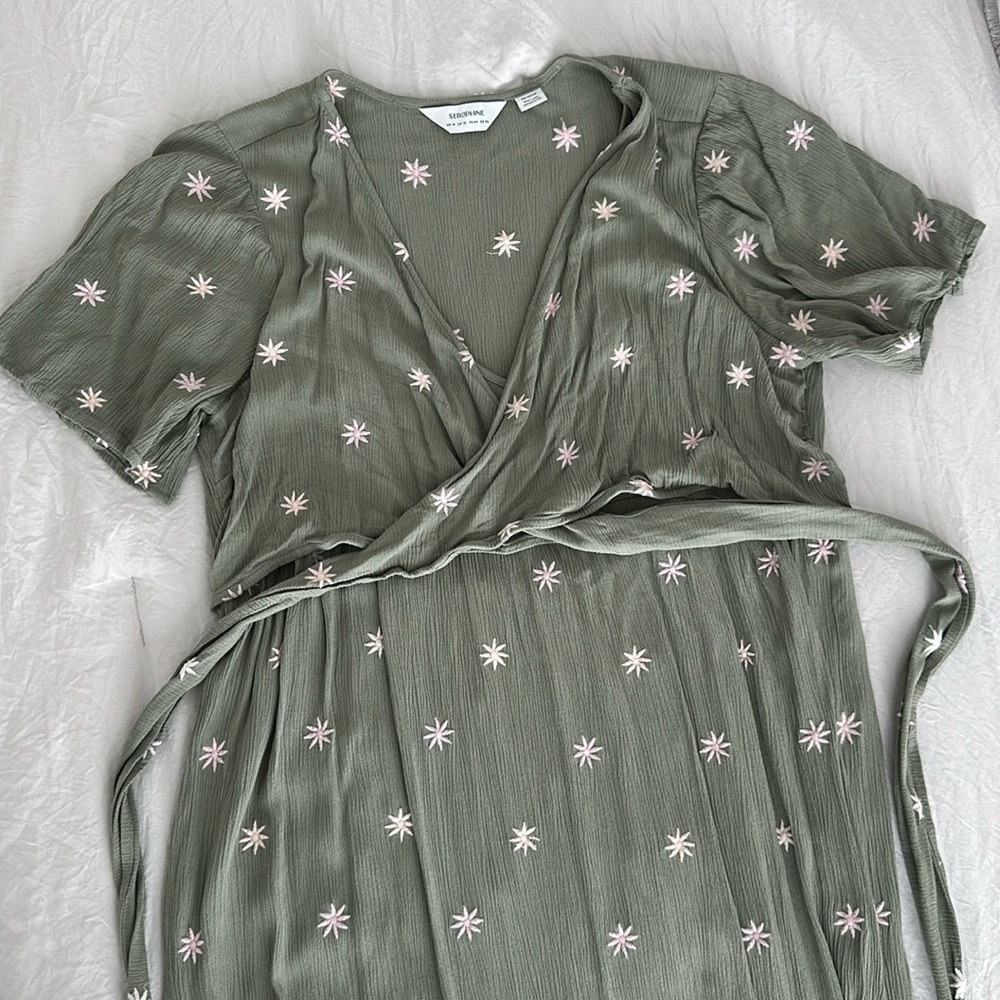 EUC Seraphine Maternity/Nursing Maxi Dress